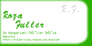 roza fuller business card